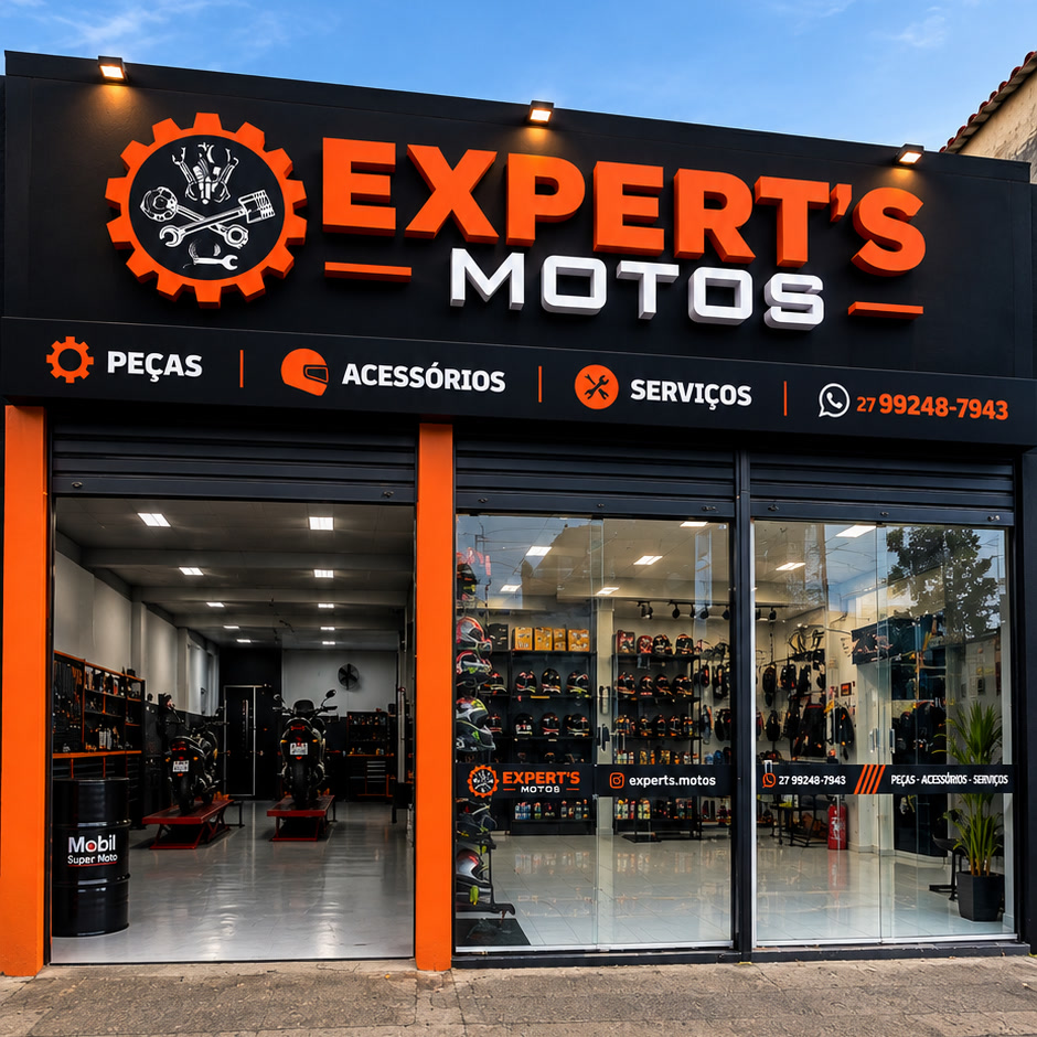 Fachada da Expert's Motos na Av. Fernando Ferrari, em Goiabeiras